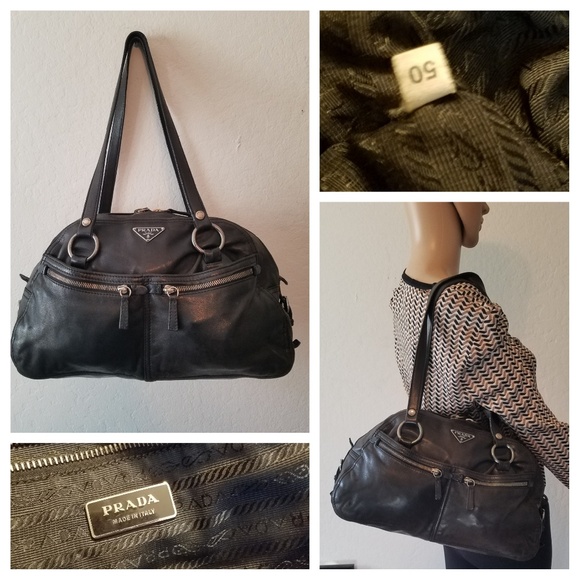 Prada Handbags - $1695 PRADA Nappa Leather Bauletto Satchel Bag